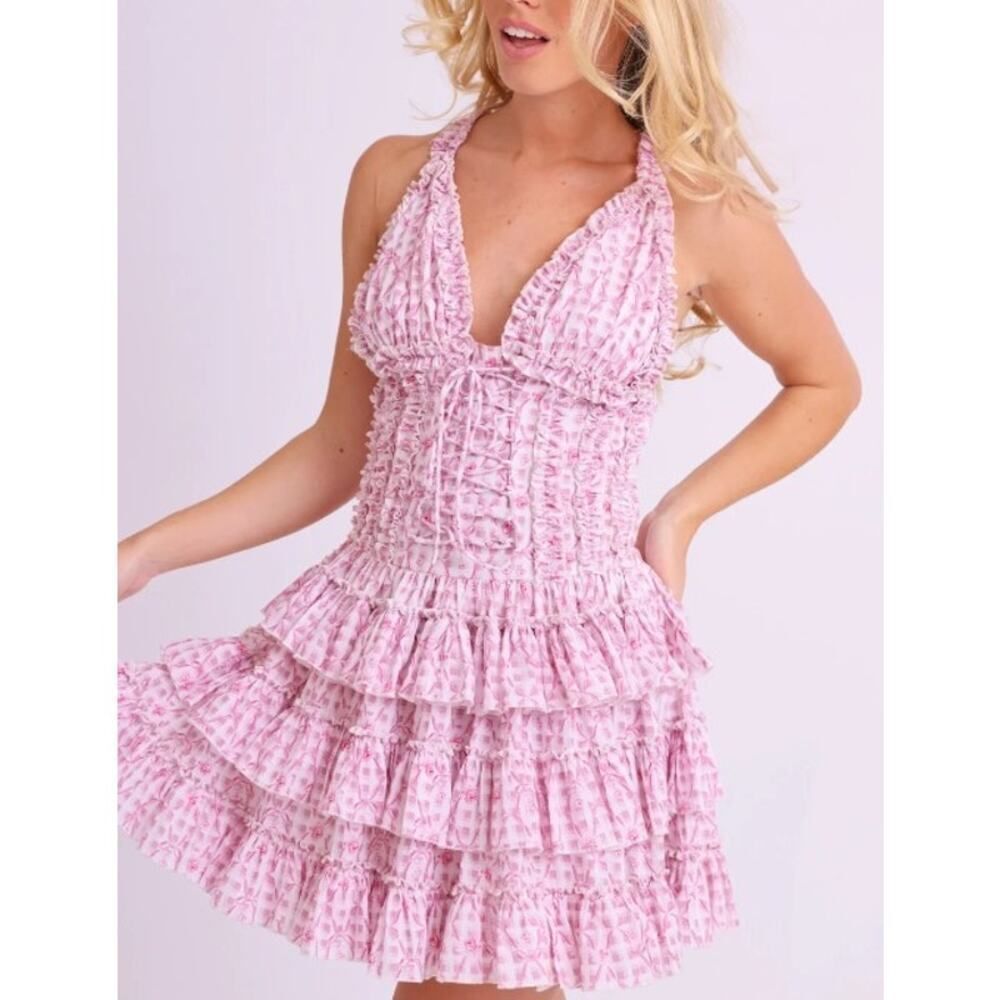 Amy Jane London Iris Ruffle Mini Dress NWT Sz. S